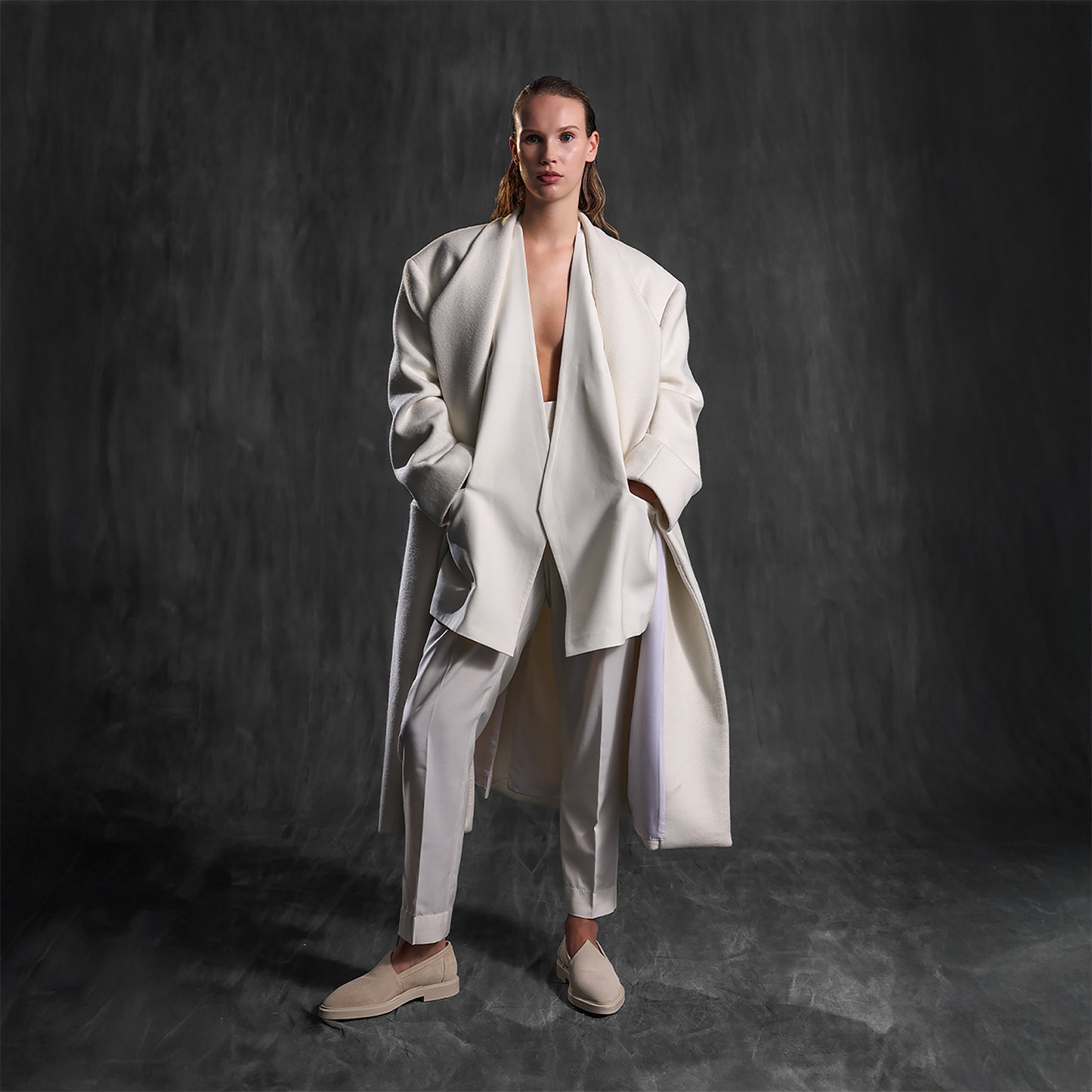 Oversized Wool Cashmere Overcoat