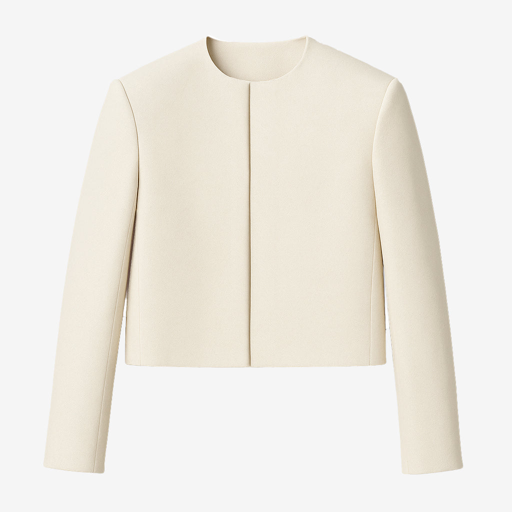 Crewneck Cropped Jacket