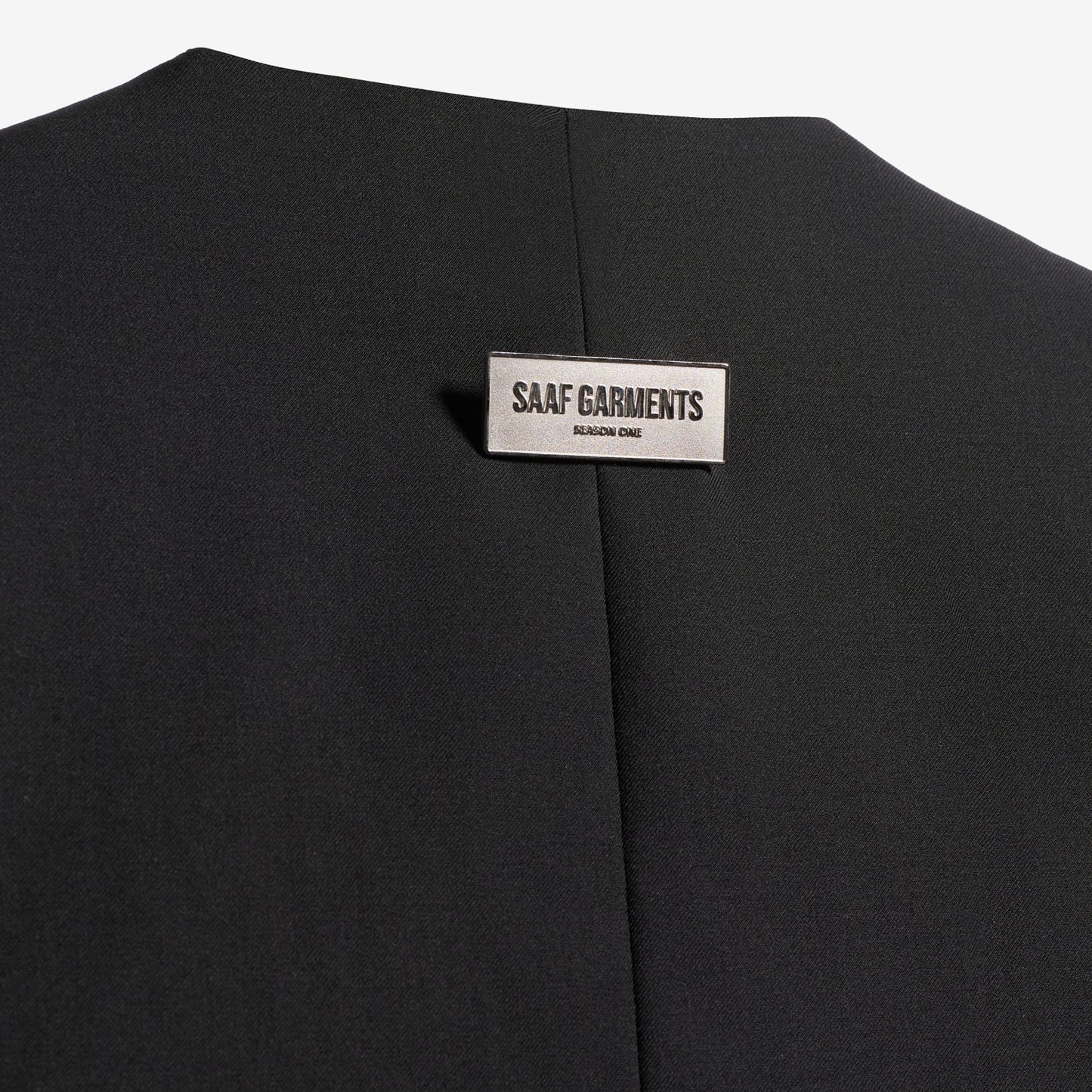 Double Breasted Lapelless Blazer