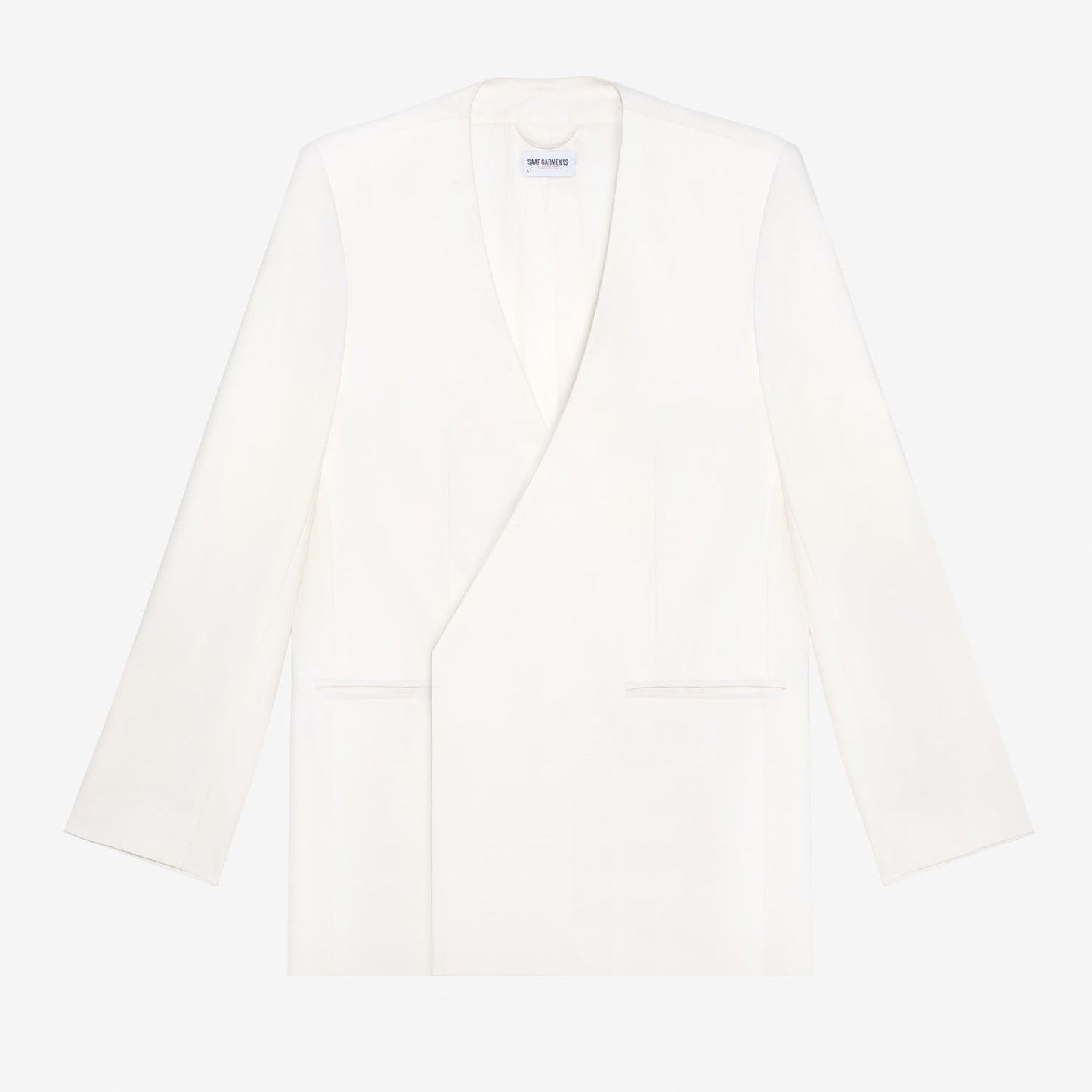 Double Breasted Lapelless Blazer