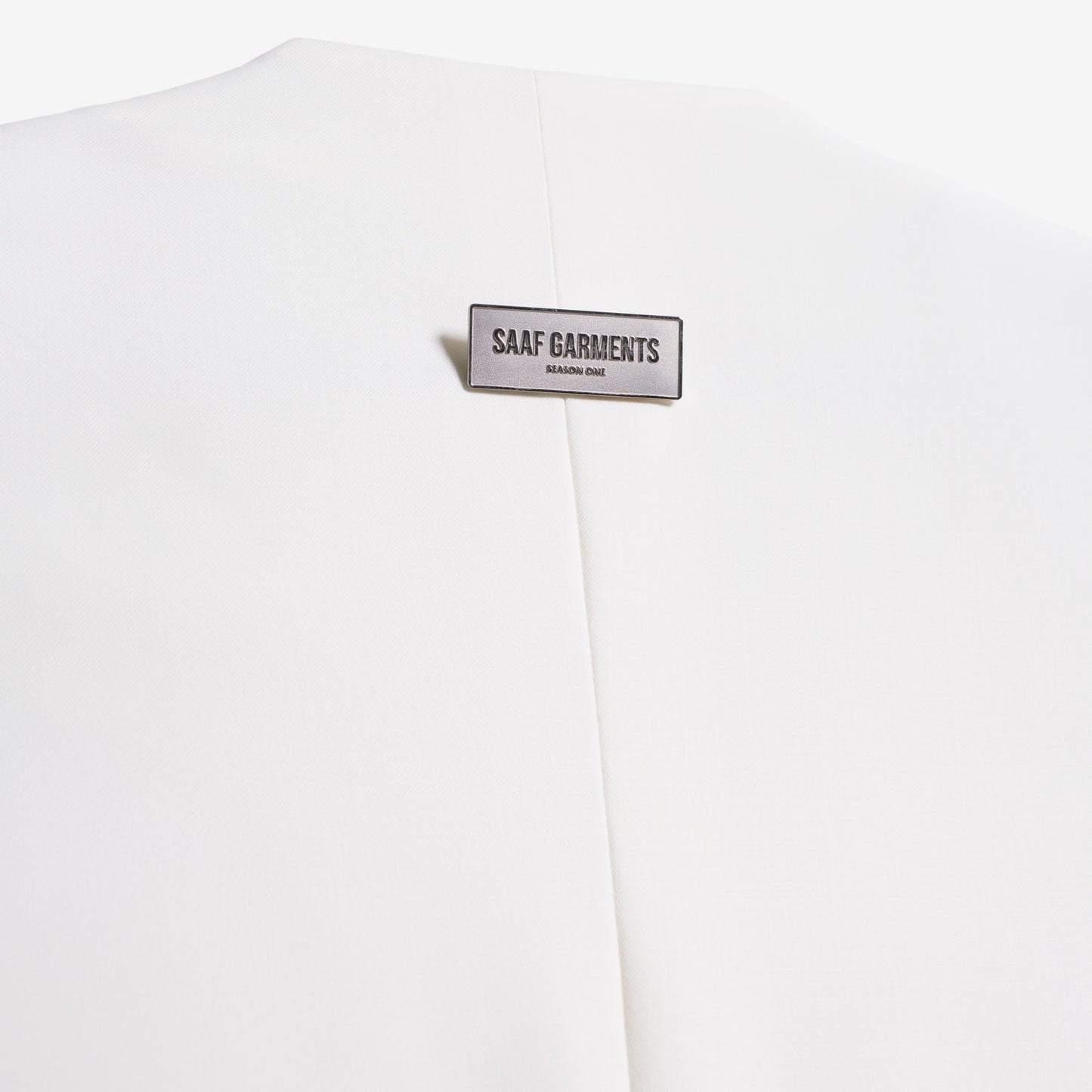 Double Breasted Lapelless Blazer