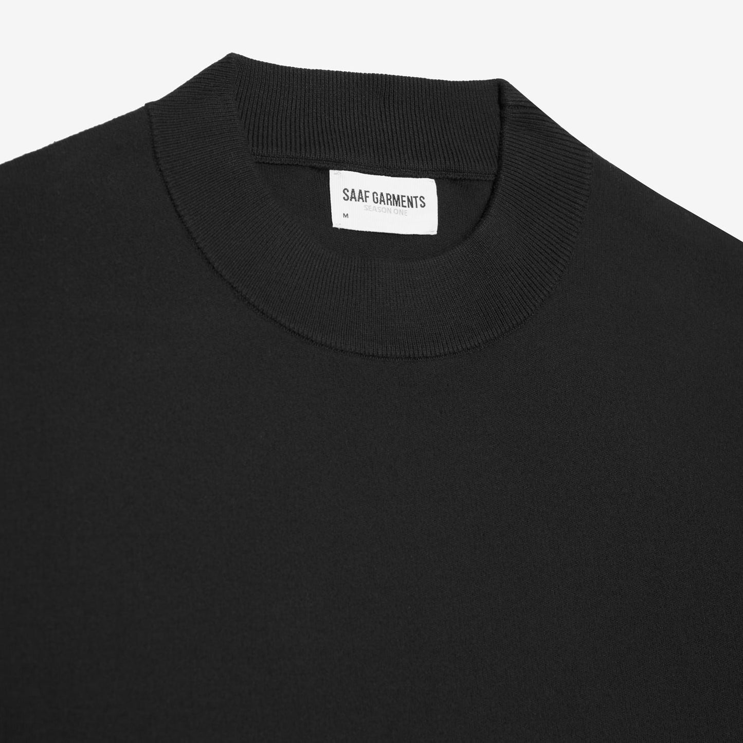 Cotton Knit Mockneck T-shirt