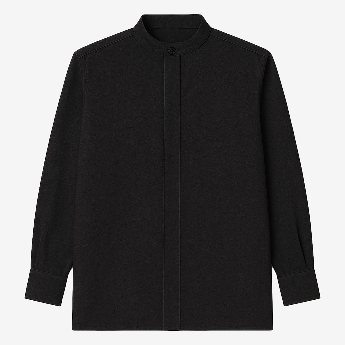 Oversized Band Collar Shirt