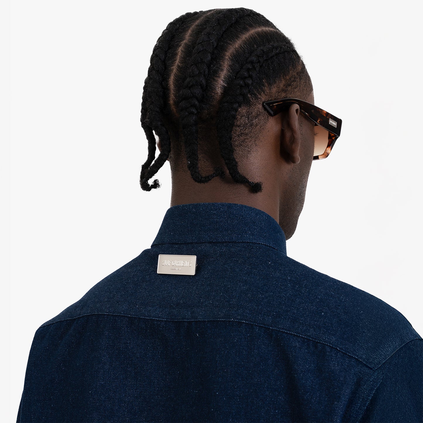 Oversized Band Collar Shirt