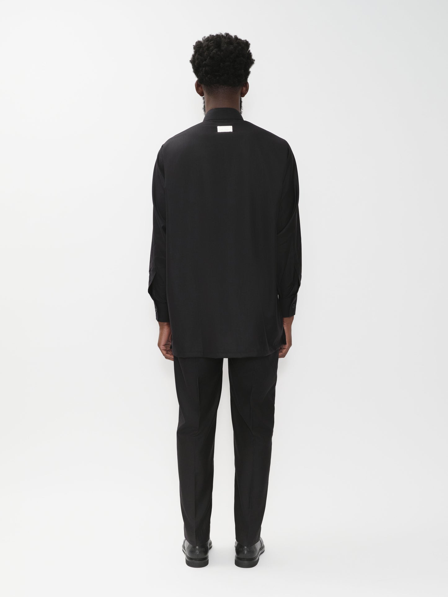 Oversized Band Collar Shirt