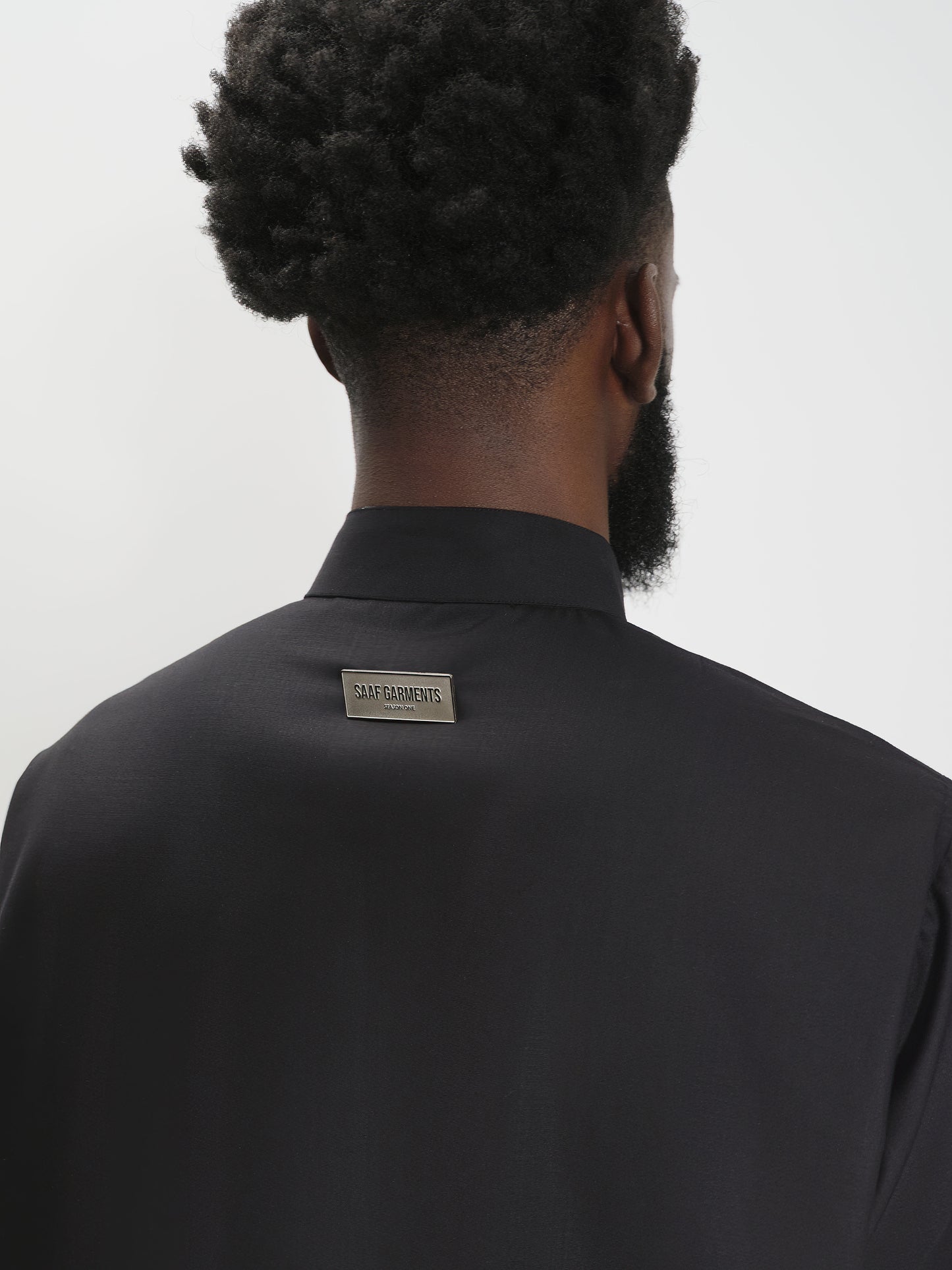 Oversized Band Collar Shirt