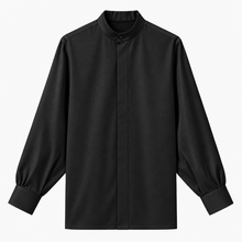 Oversized Band Collar Shirt