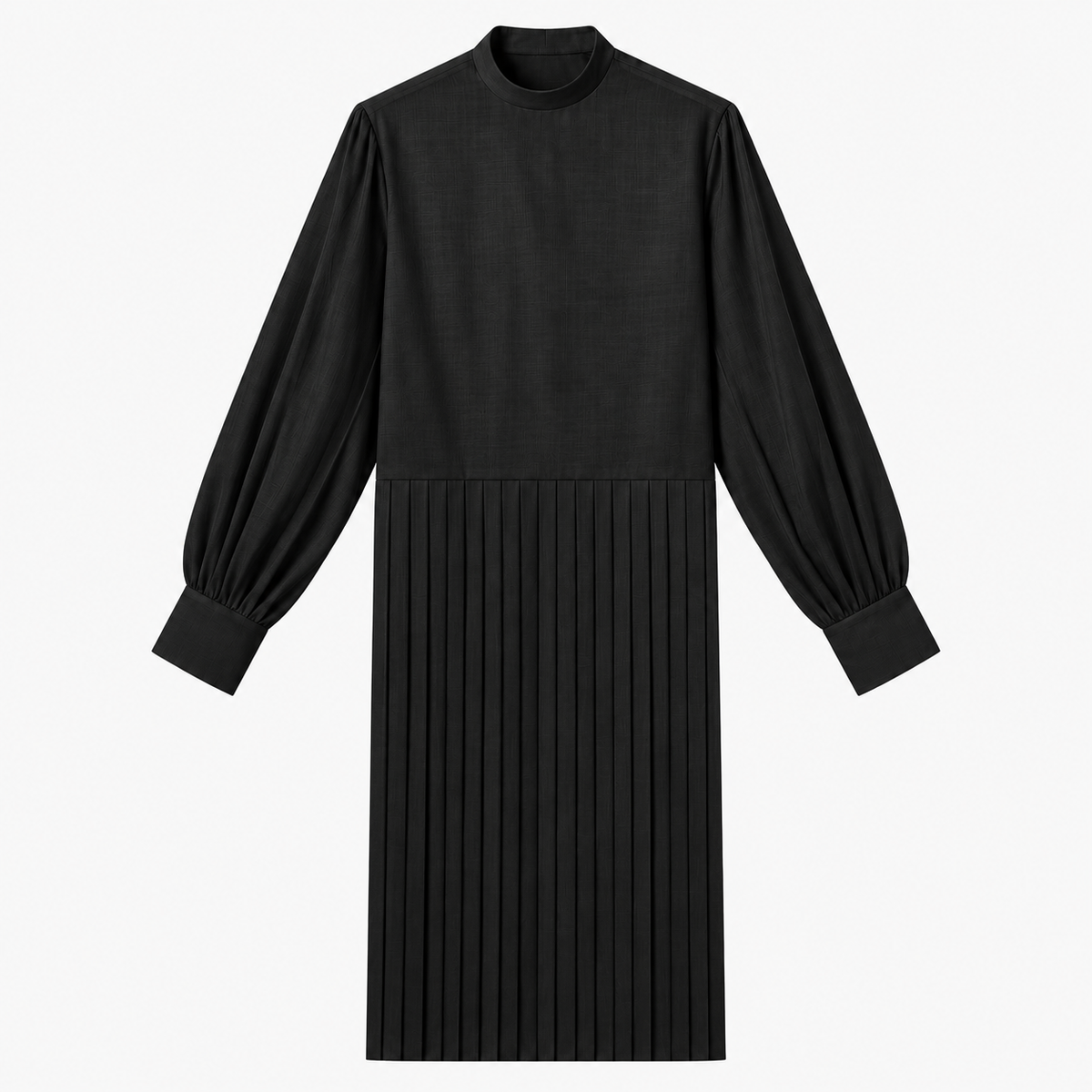 Pleated Mockneck Kurta