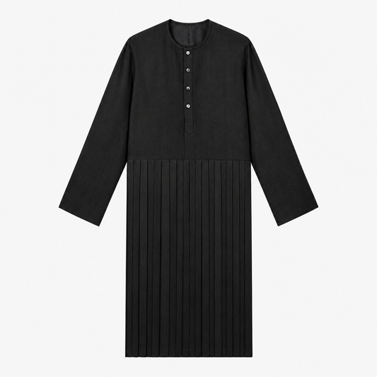 Pleated Crewneck Kurta