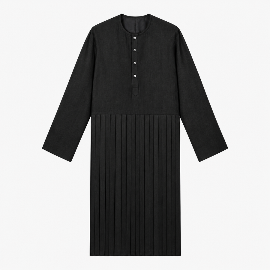 Pleated Crewneck Kurta