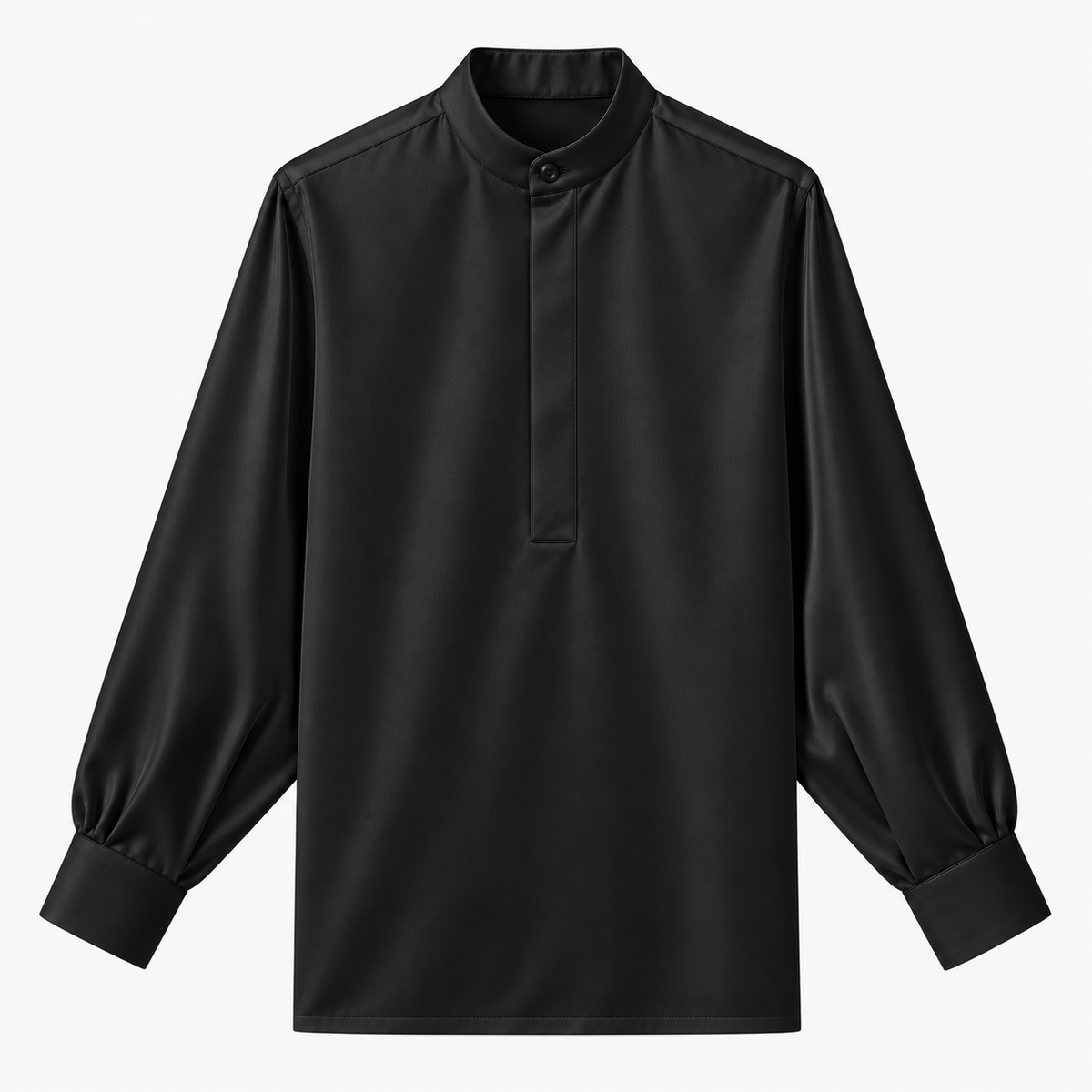 Tailored Band Collar Popover Shirt