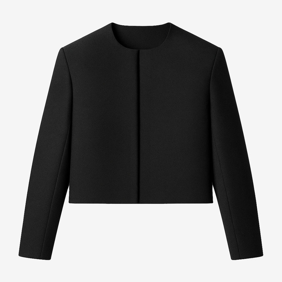 Crewneck Cropped Jacket