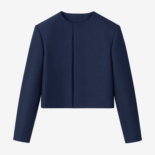 Crewneck Cropped Jacket