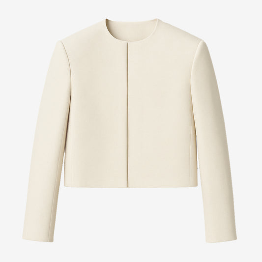 Crewneck Cropped Jacket
