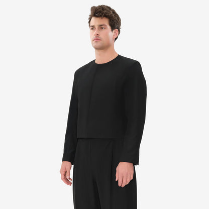 Crewneck Cropped Jacket