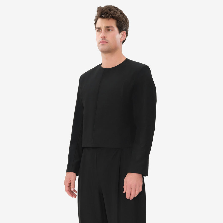 Crewneck Cropped Jacket
