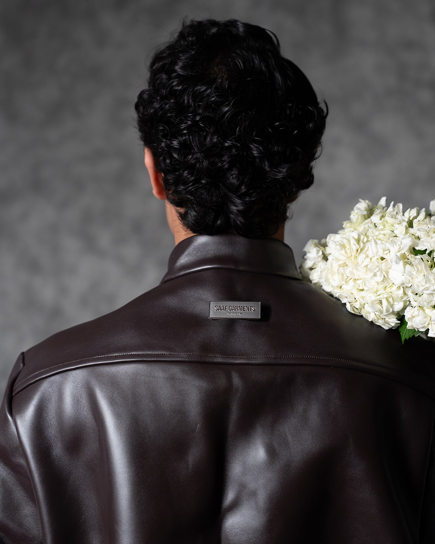 Oversized Band Collar Shirt