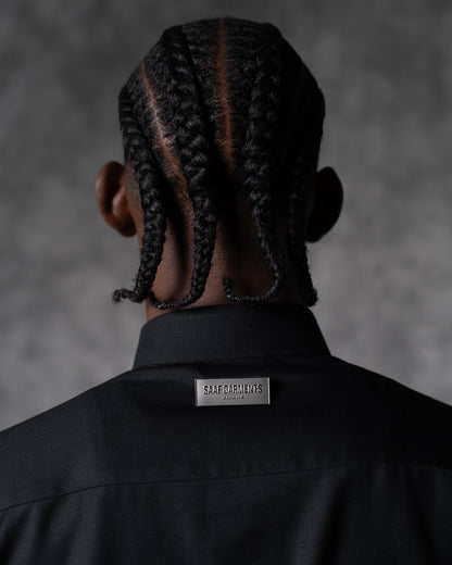 Oversized Band Collar Shirt