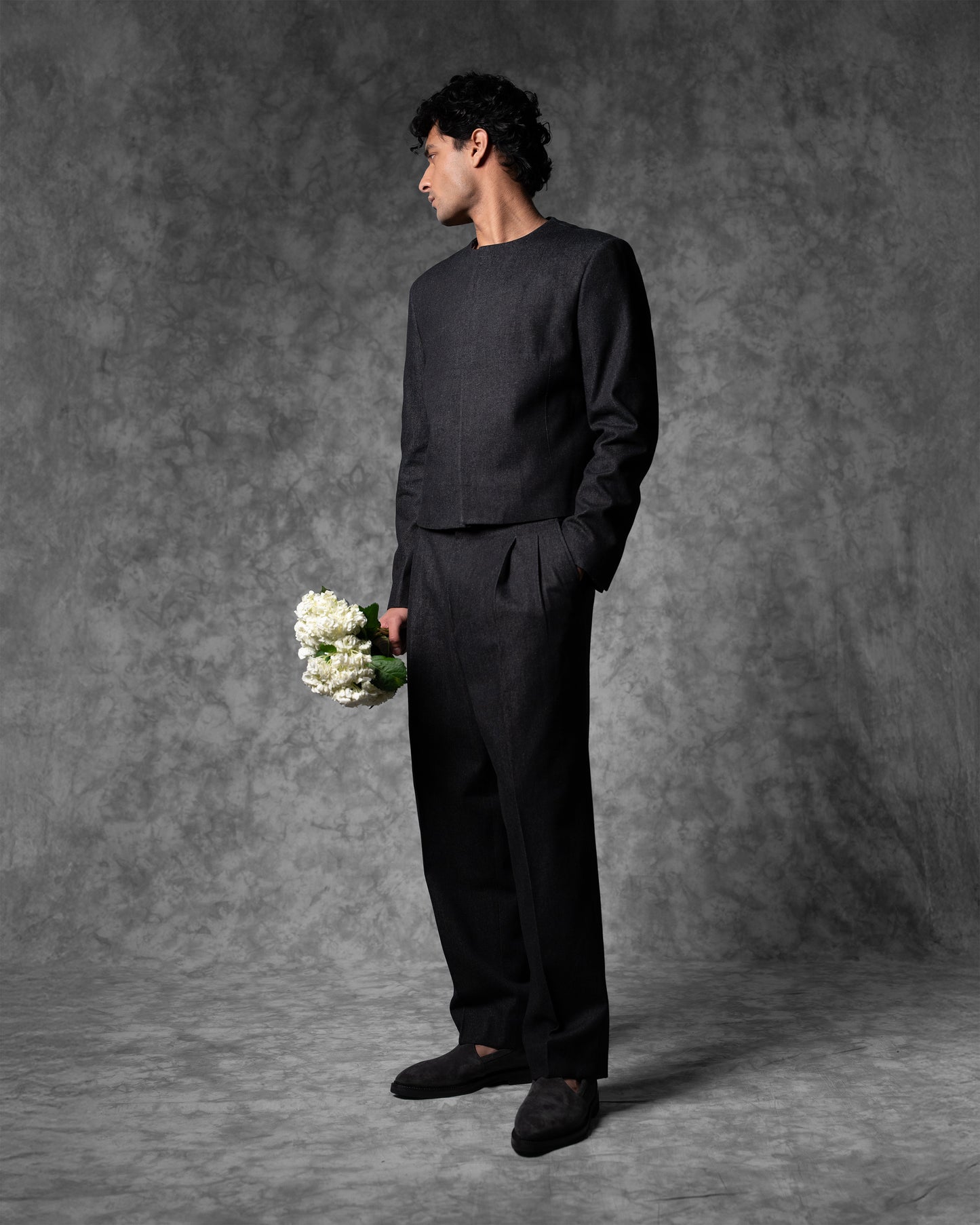 Crewneck Cropped Jacket