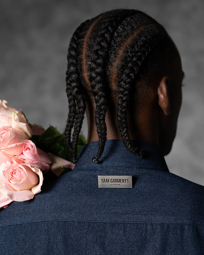 Oversized Band Collar Shirt