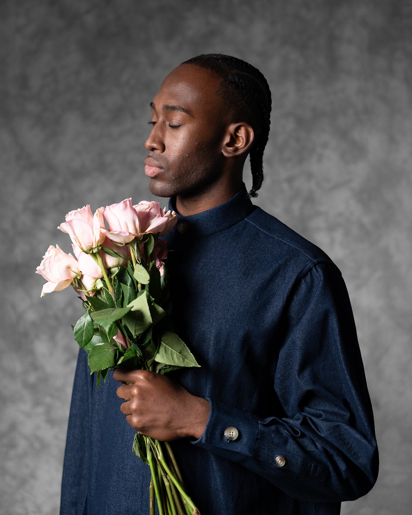 Oversized Band Collar Shirt