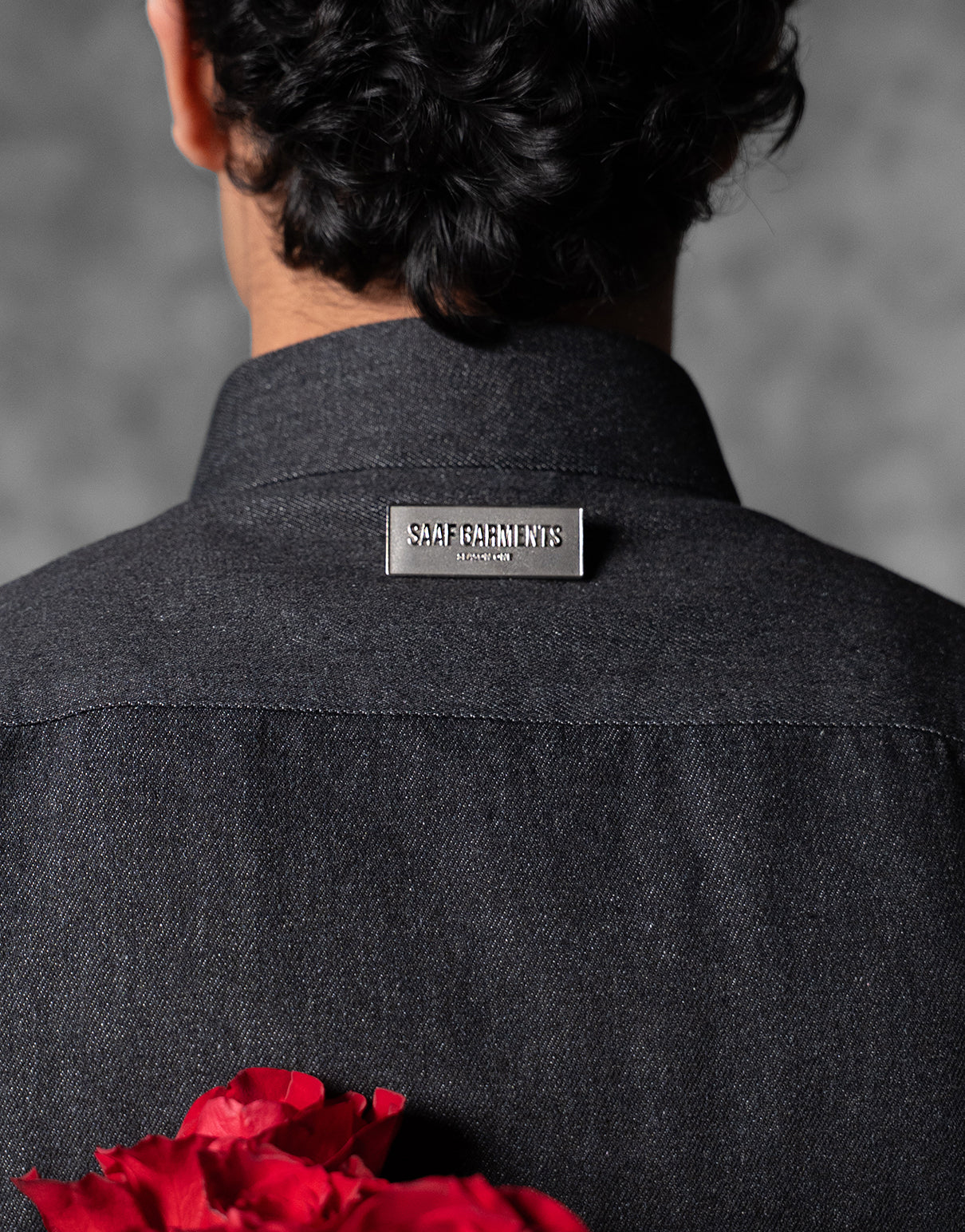 Oversized Band Collar Shirt