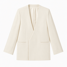 Double Breasted Lapelless Blazer