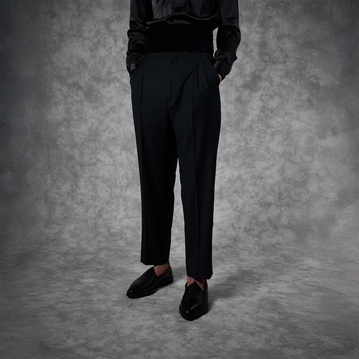 High Waisted Wide Leg Tuxedo Pant