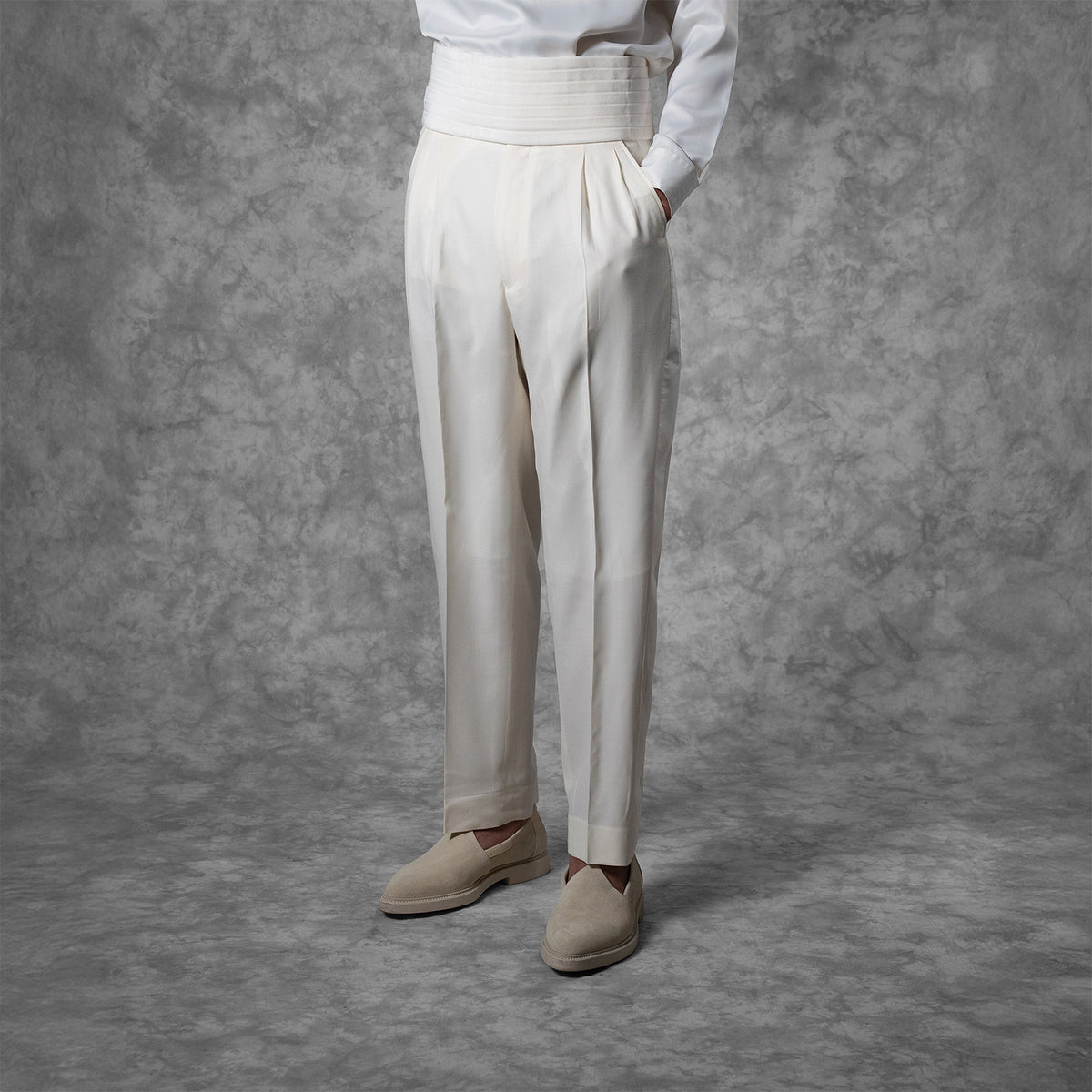 High Waisted Wide Leg Tuxedo Pant