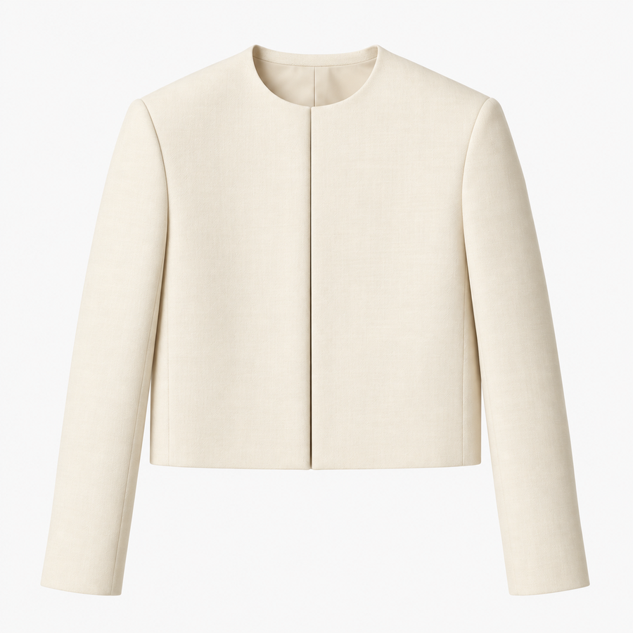 Crewneck Cropped Jacket