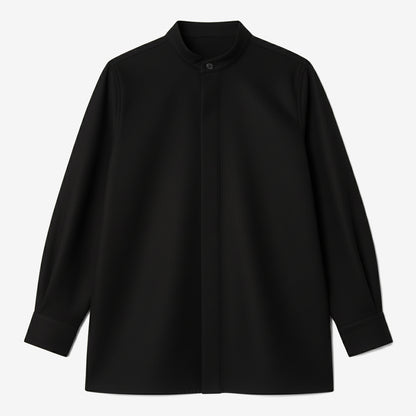 Oversized Band Collar Shirt