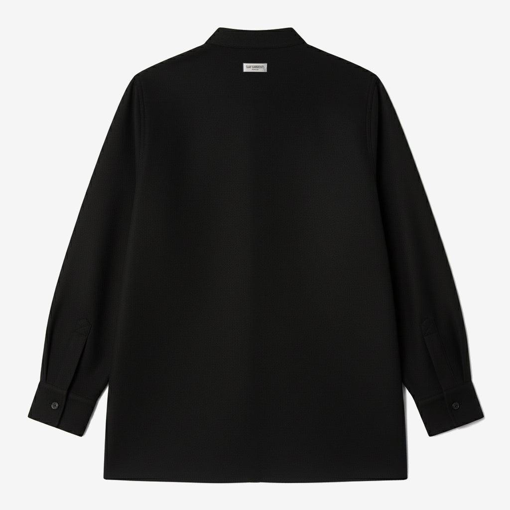Oversized Band Collar Shirt