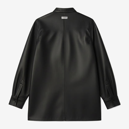 Oversized Band Collar Shirt