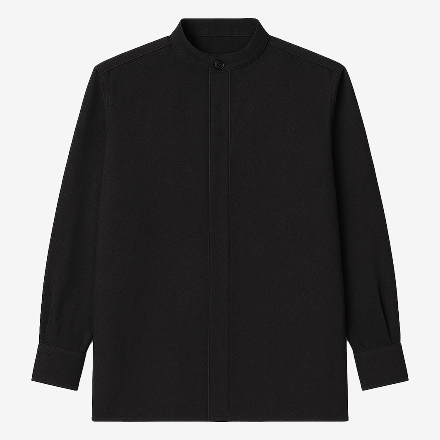 Oversized Band Collar Shirt
