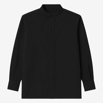 Oversized Band Collar Shirt