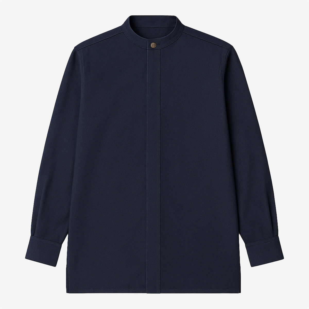 Oversized Band Collar Shirt