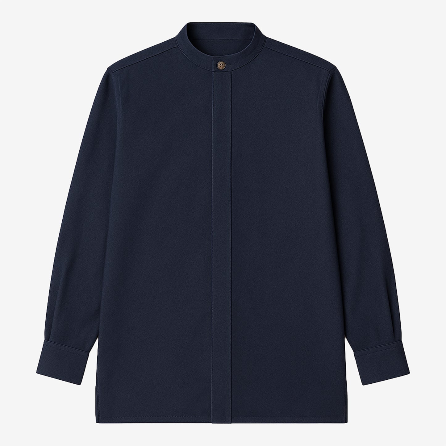 Oversized Band Collar Shirt
