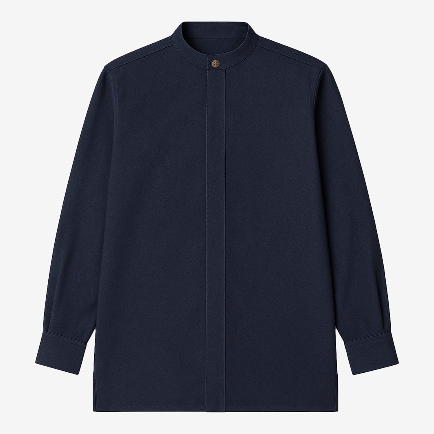 Oversized Band Collar Shirt
