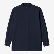 Oversized Band Collar Shirt
