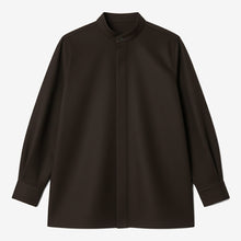 Oversized Band Collar Shirt
