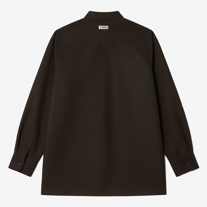 Oversized Band Collar Shirt