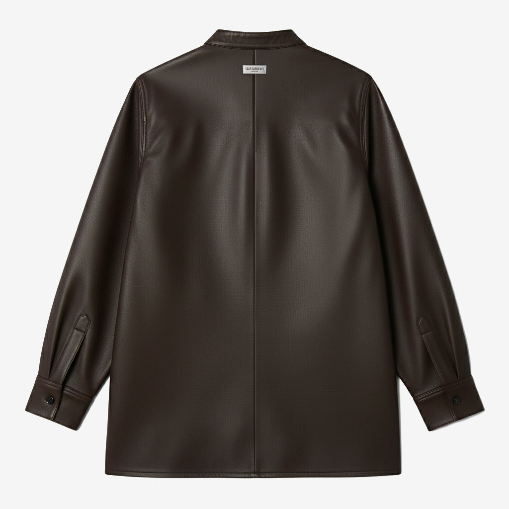 Oversized Band Collar Shirt