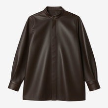 Oversized Band Collar Shirt