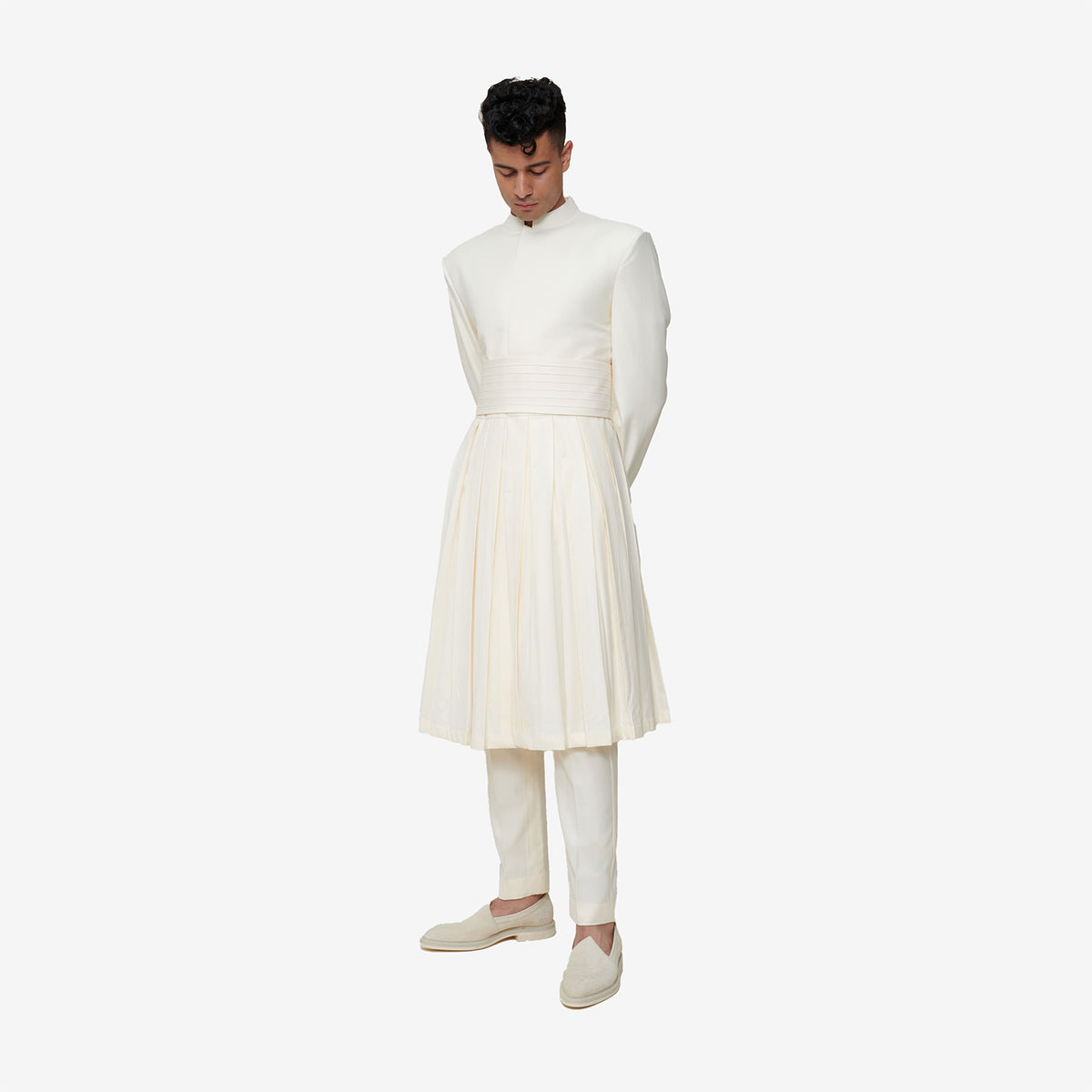 Pleated Long Jacket