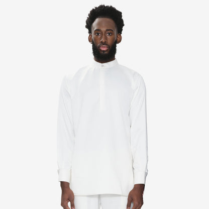 Tailored Band Collar Popover Shirt