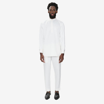 Tailored Band Collar Popover Shirt