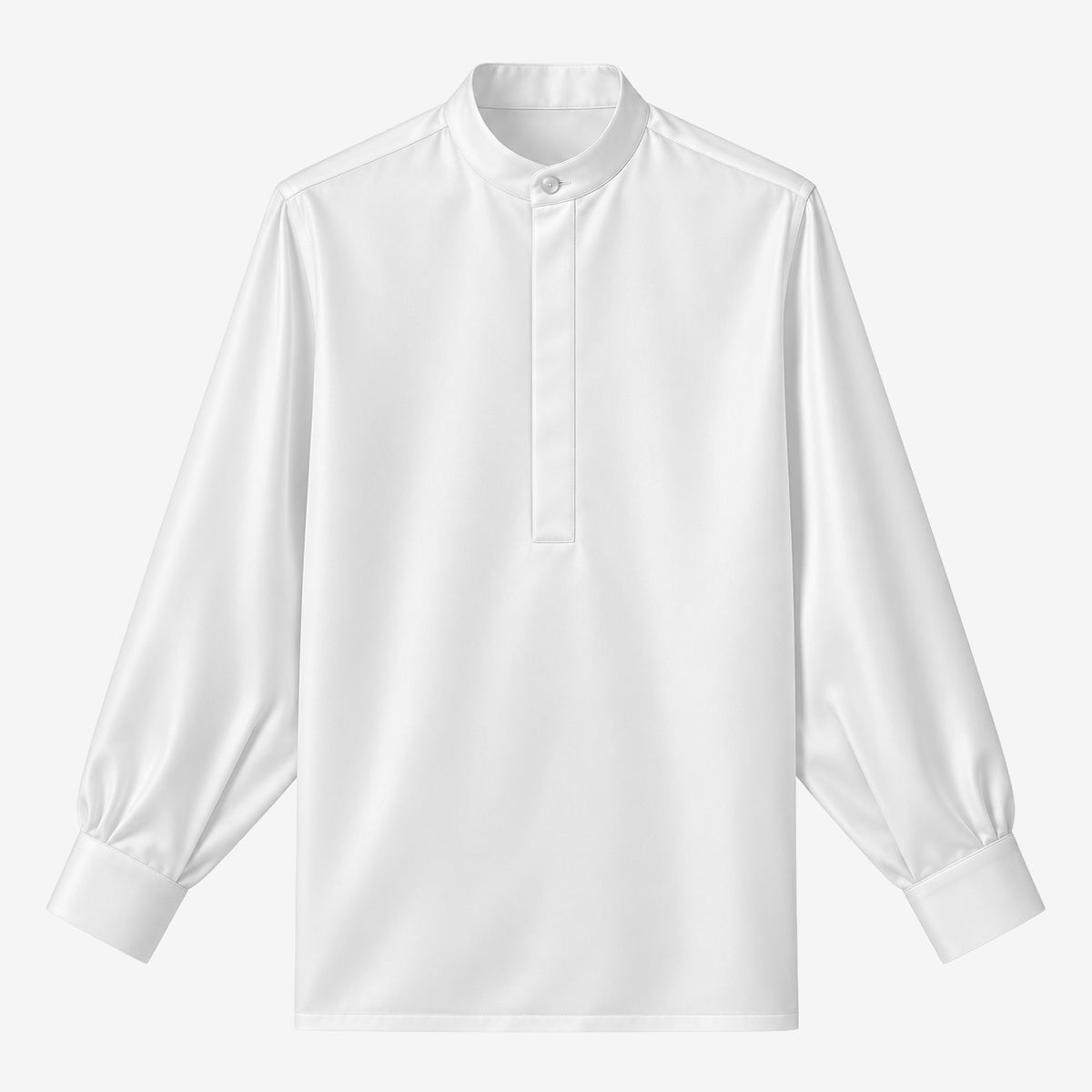 Tailored Band Collar Popover Shirt
